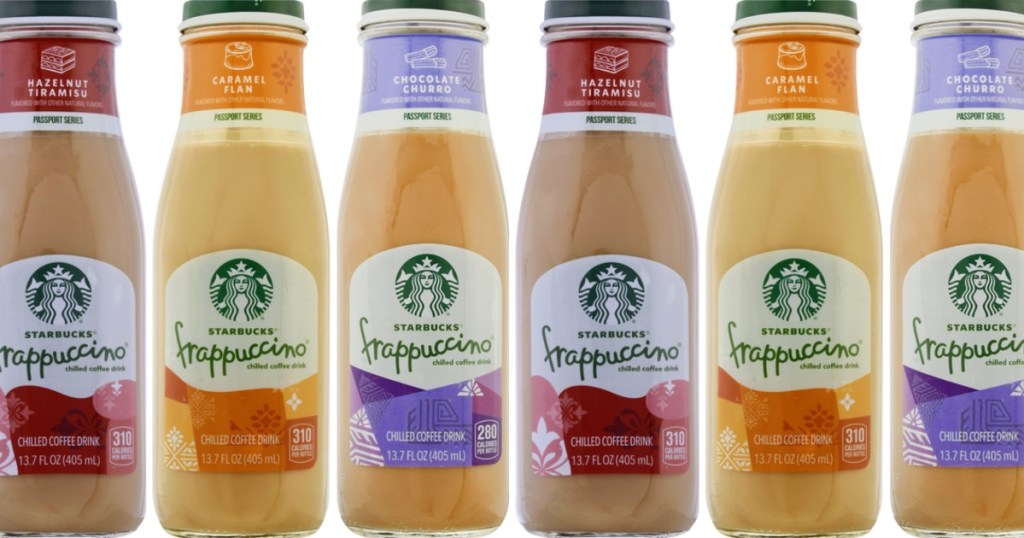 6 bottles of Starbucks chilled Frappuccinos