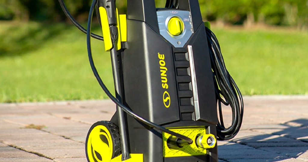 sunjoe power washer outside