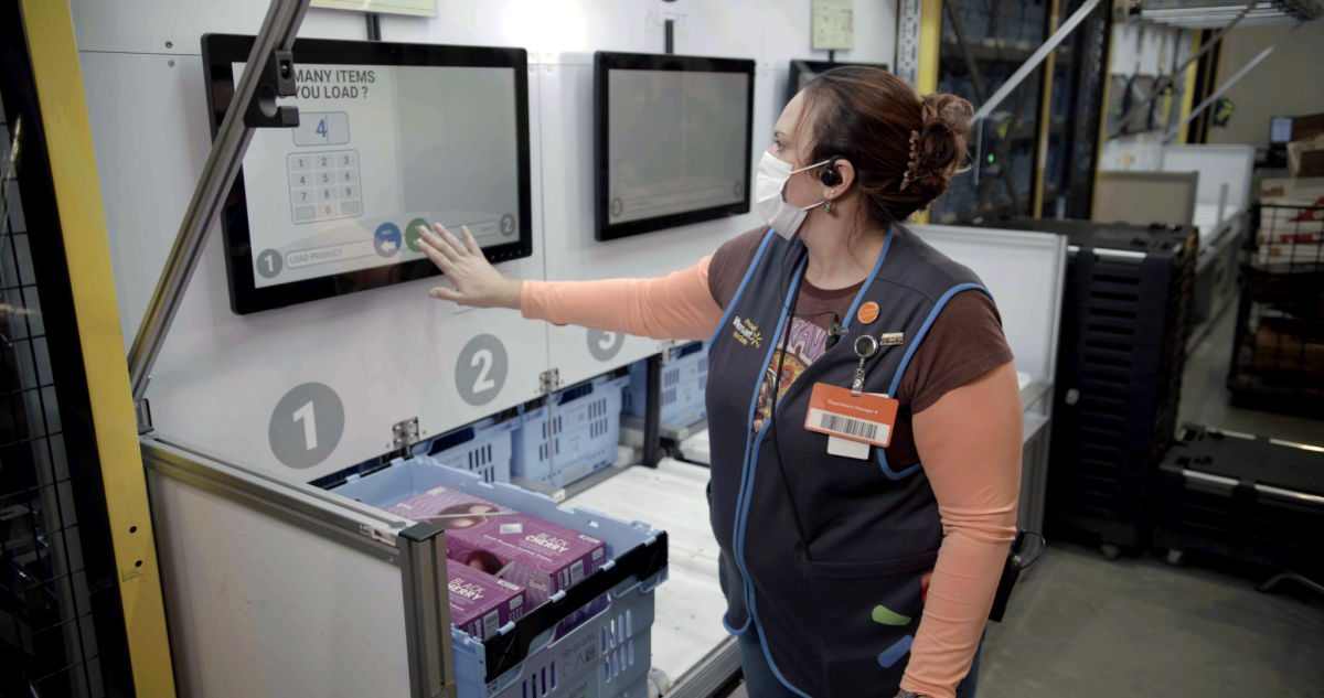 Walmart associate in fulfillment center