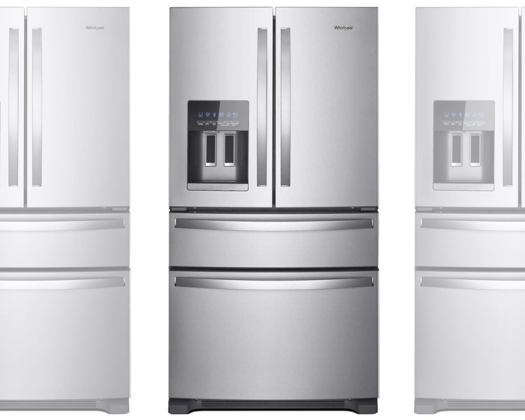 whirlpool french door fridge stainless steel