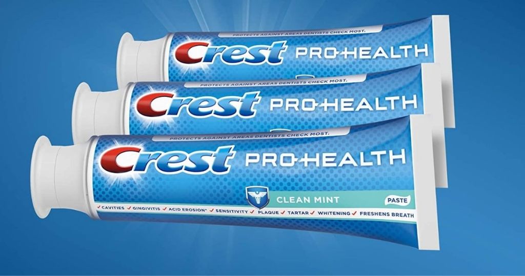 3 tubes of Crest Pro-Health Clean Mint