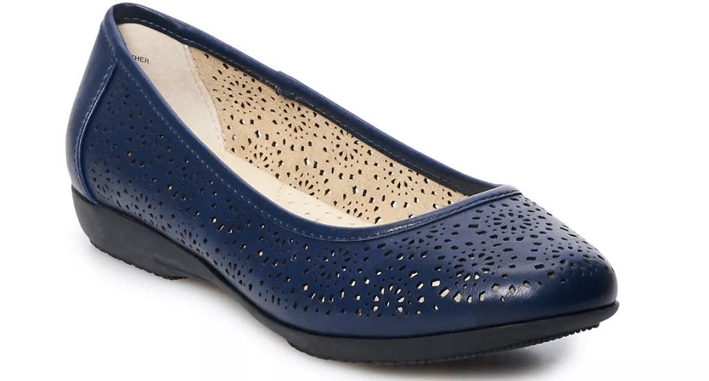 blue ballet flat