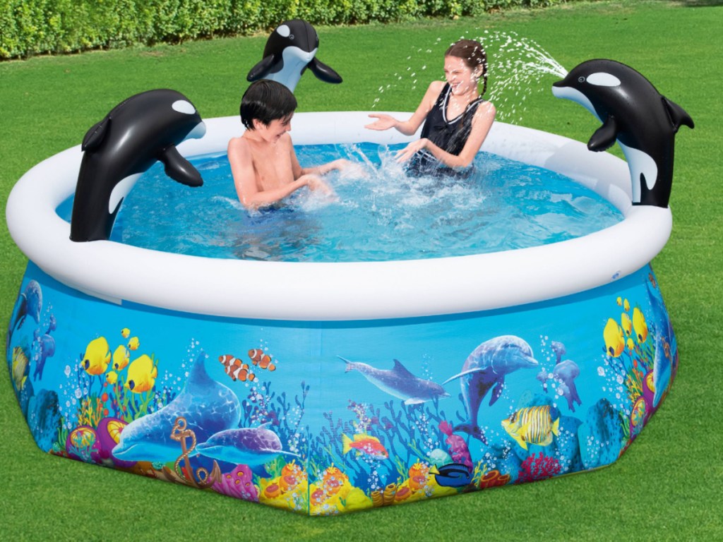 H2OGO! Orca Inflatable Spray Pool