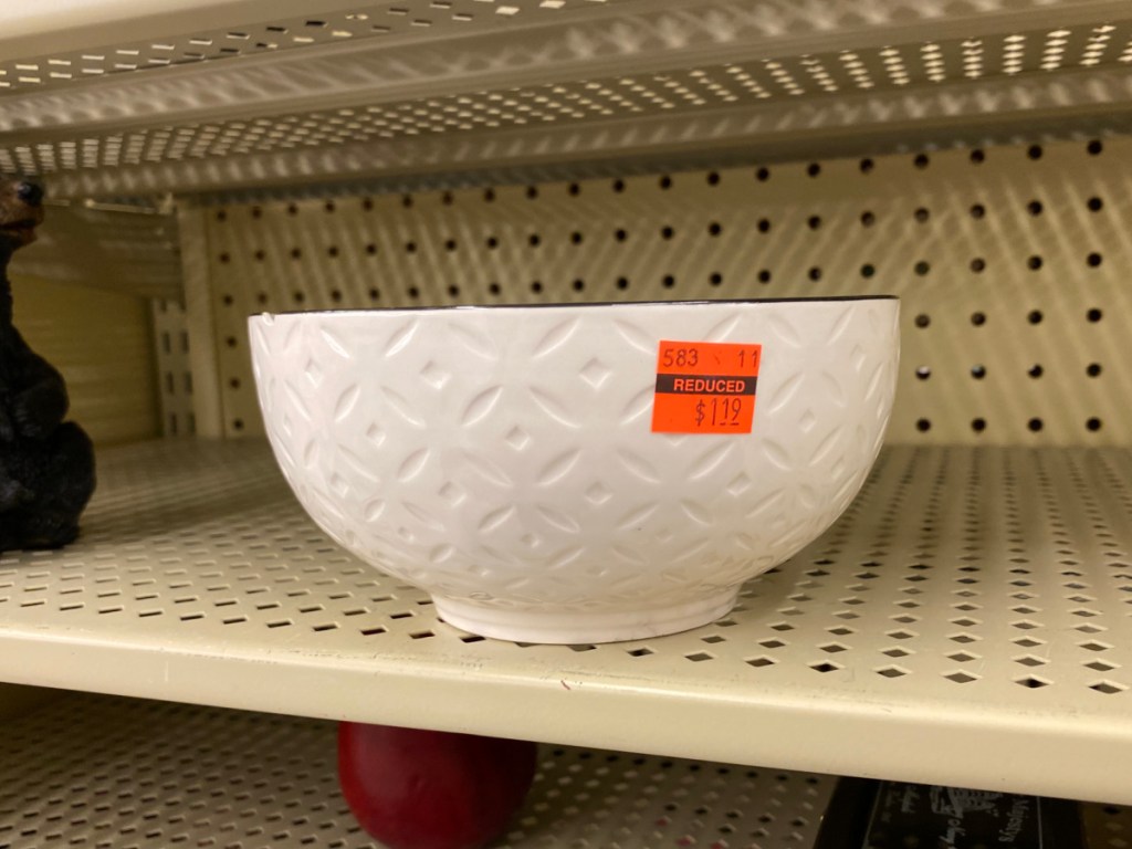 clearnace dish at hobby lobby on the store shelf 