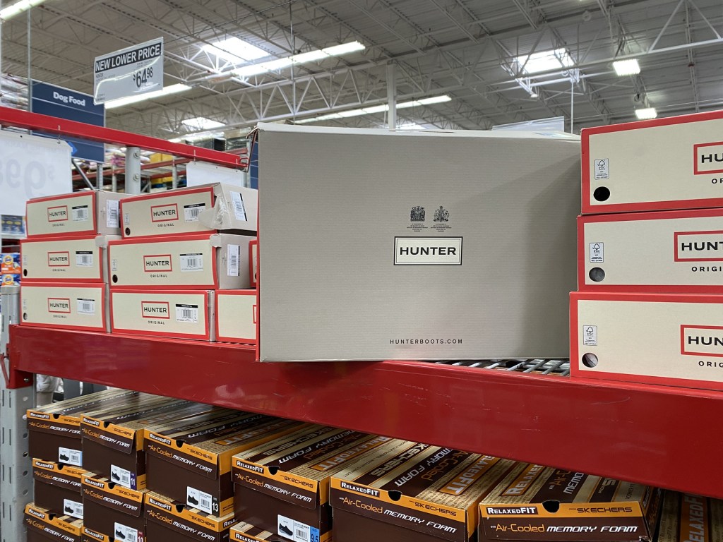 Hunter Boots in box at Sam's Club