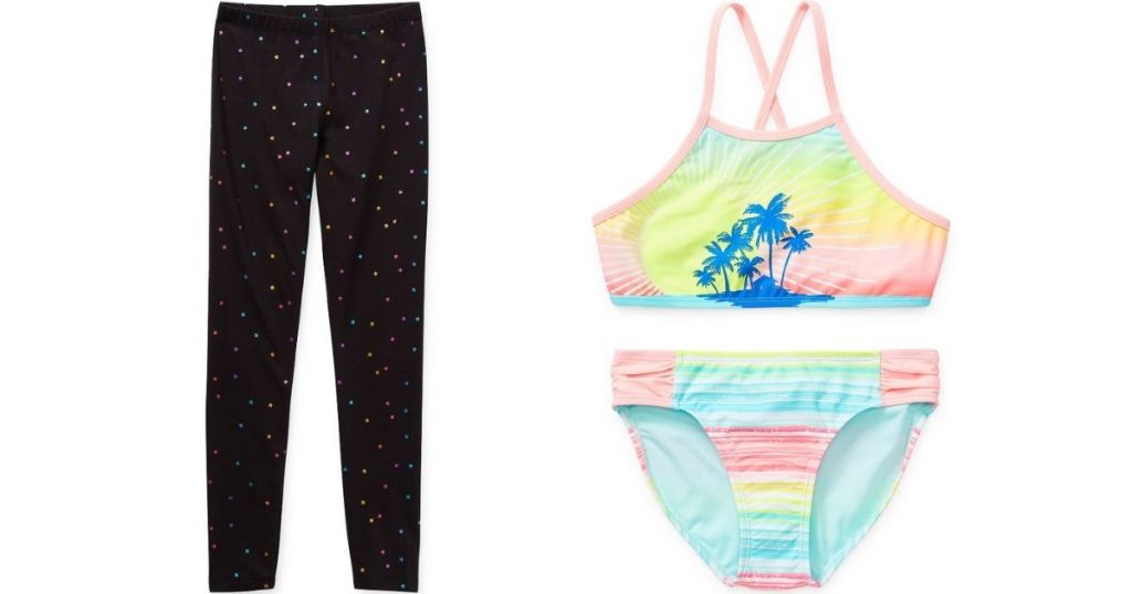 Kids Leggings and Swimsuit