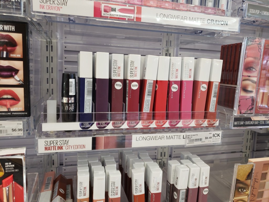 Maybelline Super Stay Lip on display at ULTA