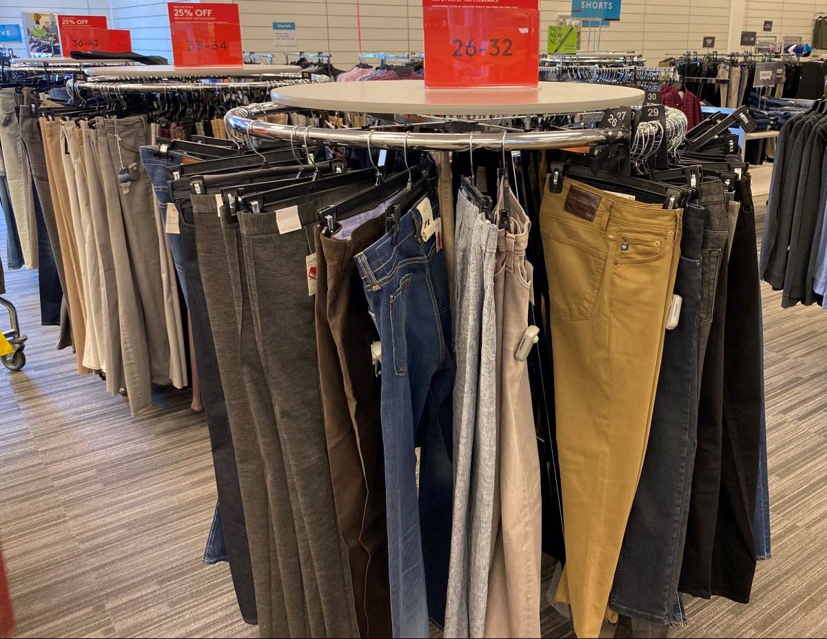 Nordstrom Rack Mens Pants display