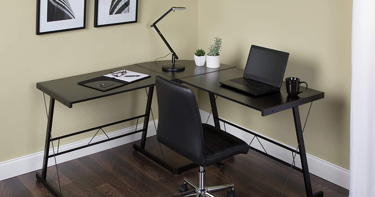 black corner desk