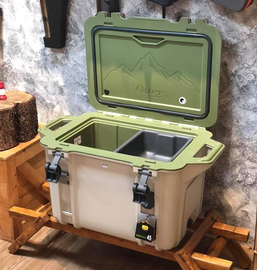 Otterbox Venture Cooler shown open and empty