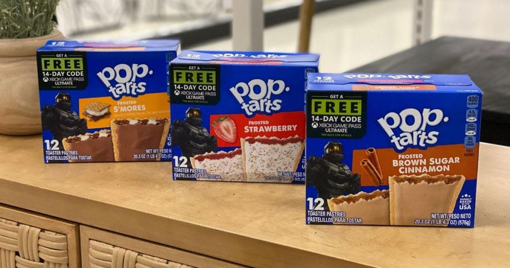 three boxes of Pop-Tarts