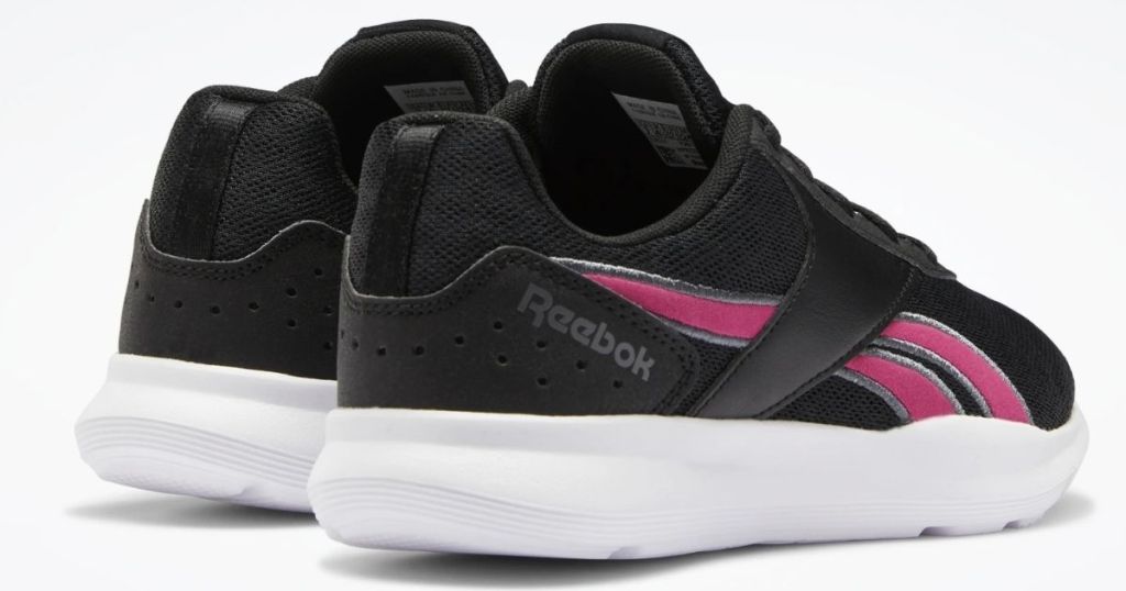 black and pink pair of Reebok Womens TR2 Training Shoes