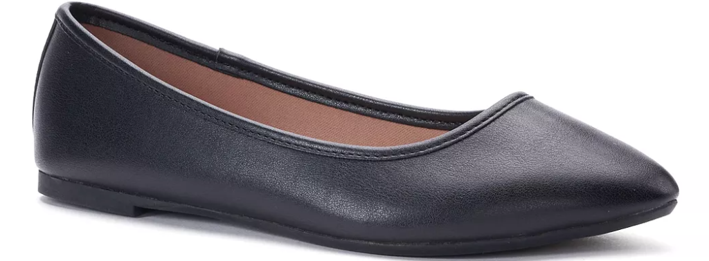 black ballet flat