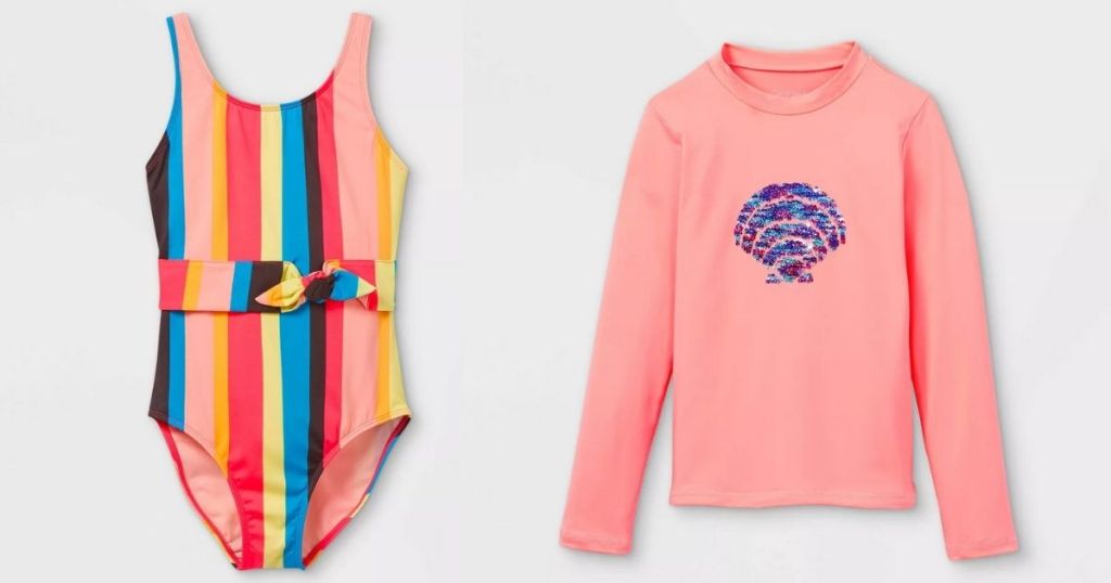 Target Kids Swimwear Girls 1-pc & rash guard