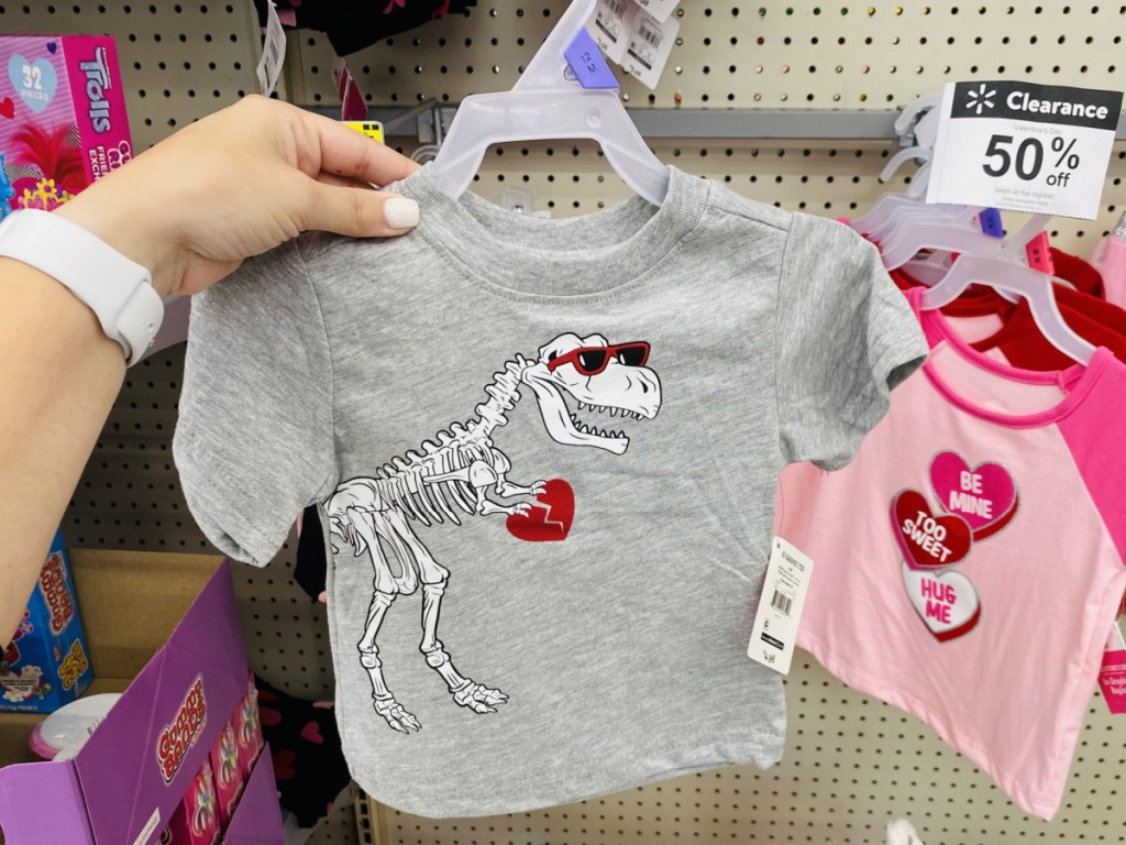 valentine dinosaur t-shirt at walmart 