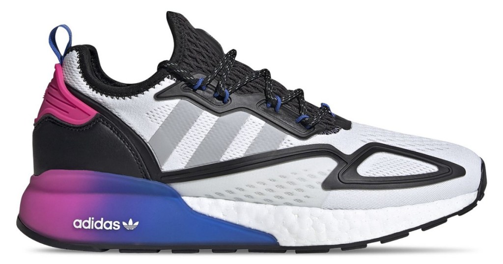 adidas mens NMD sneakers purple and gray