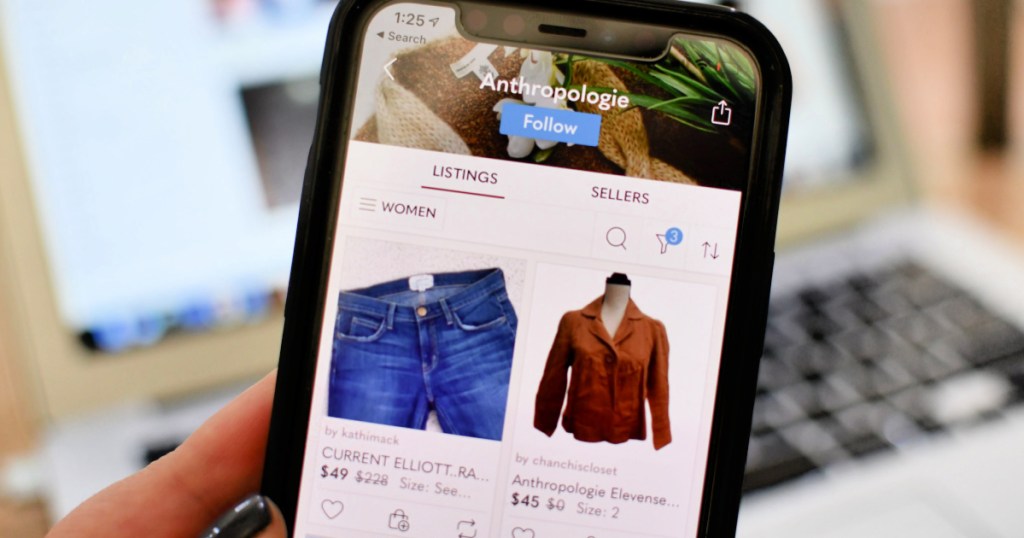 searching anthropologie on poshmark