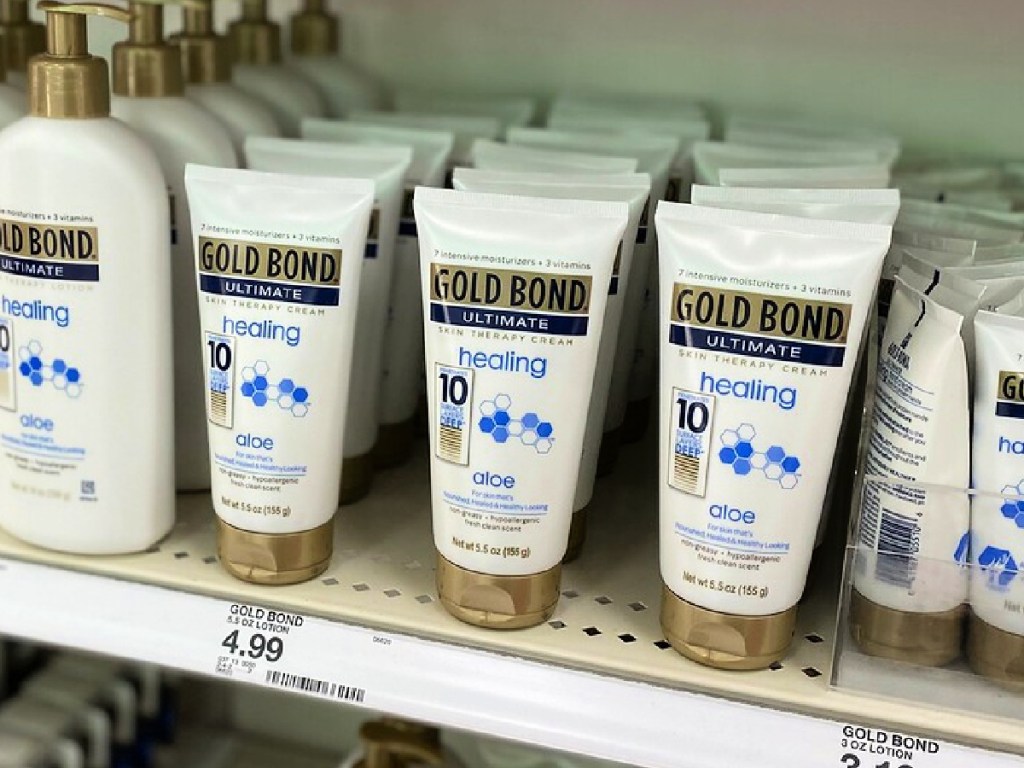 gold bond ultimate healing lotion on shelf at target