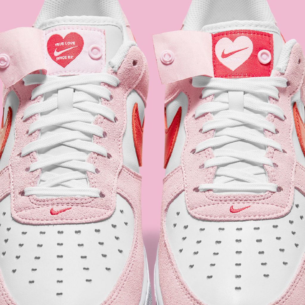 Nike Air Force 1 shoes in Valentine colors