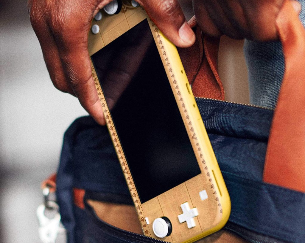 nintendo switch woodtone skin front side