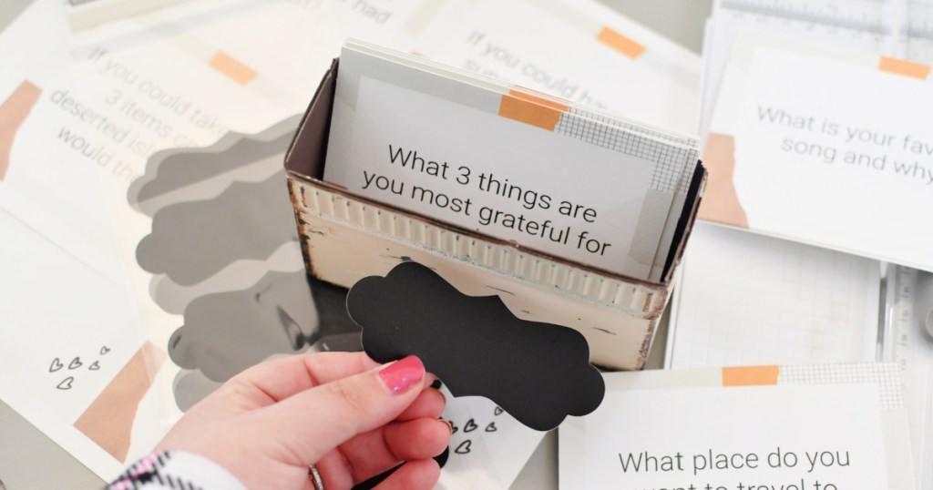 printale conversation cards box with label