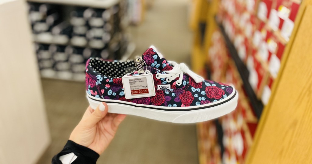 vans romantic floral shoe in hand in store at kohls