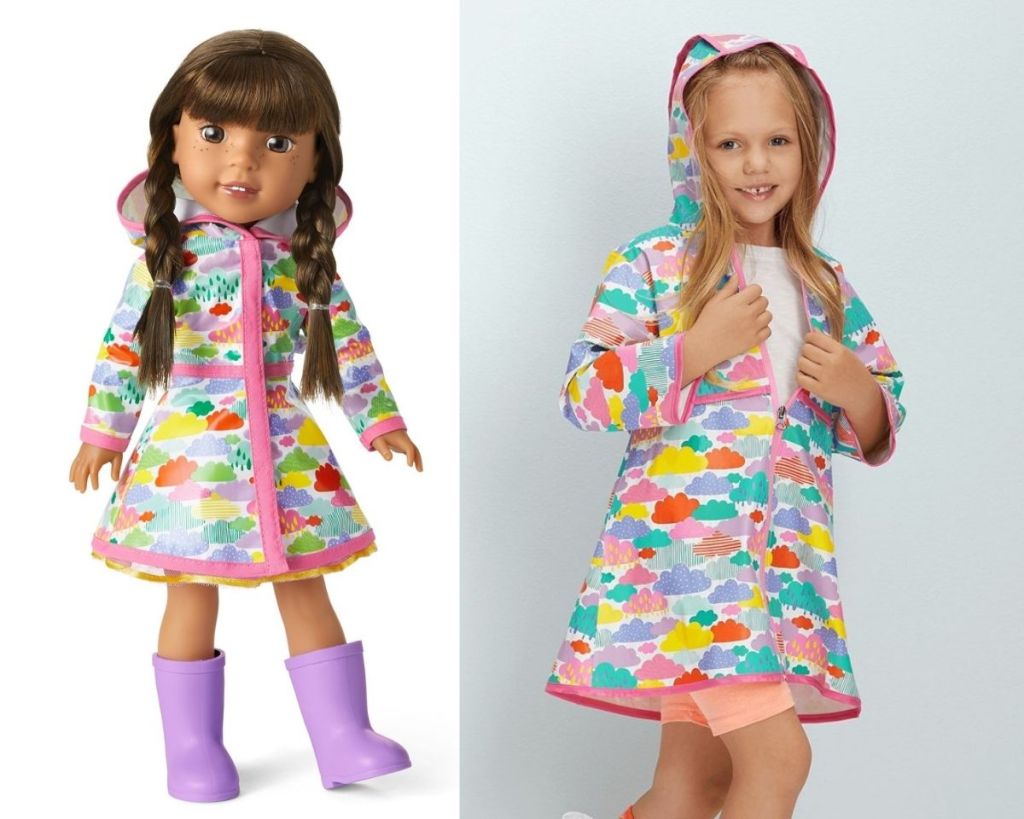 American Girl Rainy Day Raincoat for Doll and Girl