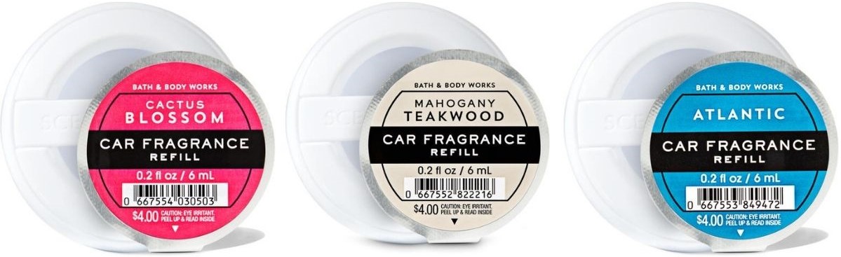 three Car Fragrance Refills