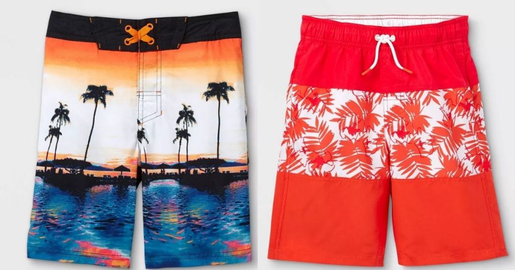 2 Cat & Jack Boys Swim trunks