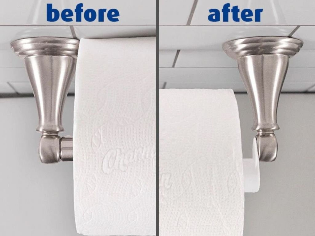 Charmin Roll Extender shown against wall