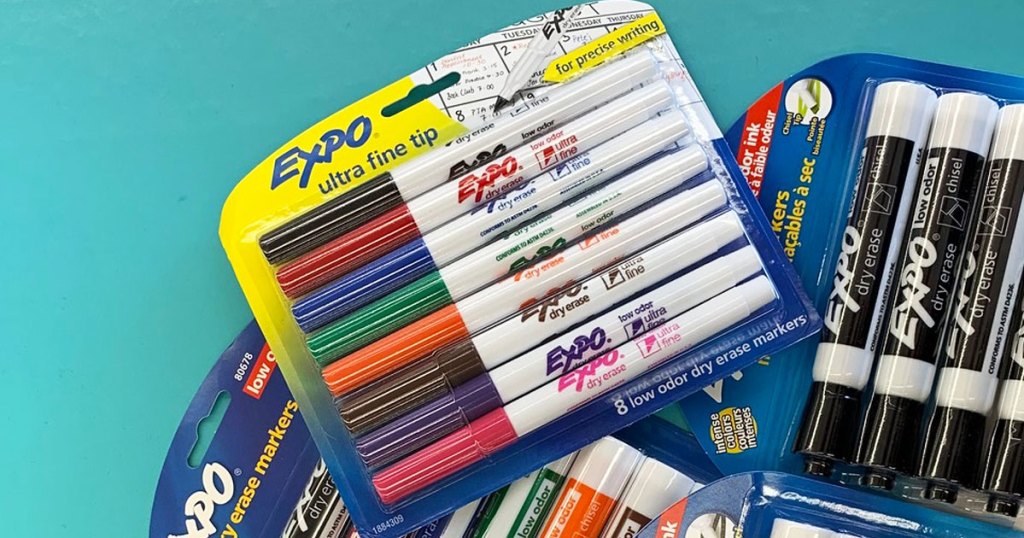 packages of expo dry erase markers