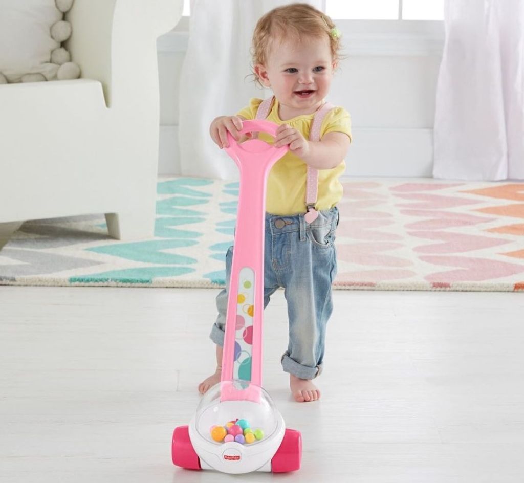 girl playing with a toy