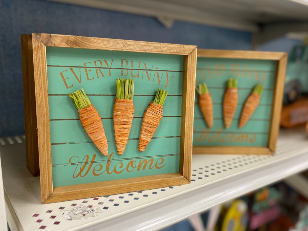 carrot easter sign at michaels