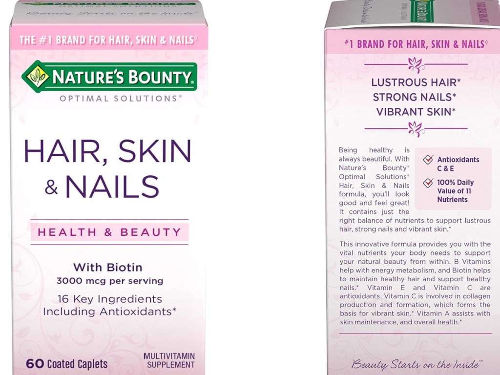 Nature's Bounty brand vitamins with biotin