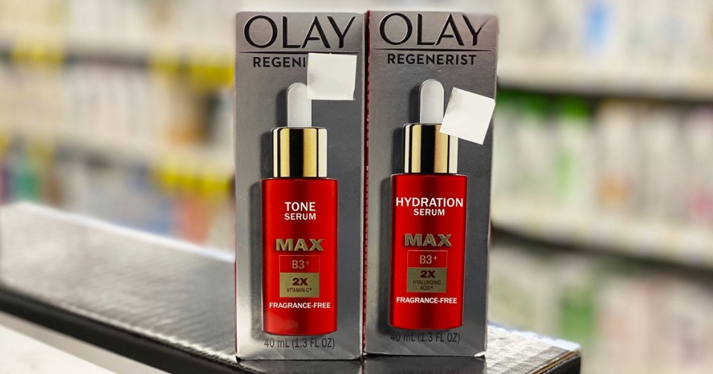 two olay max facial serums