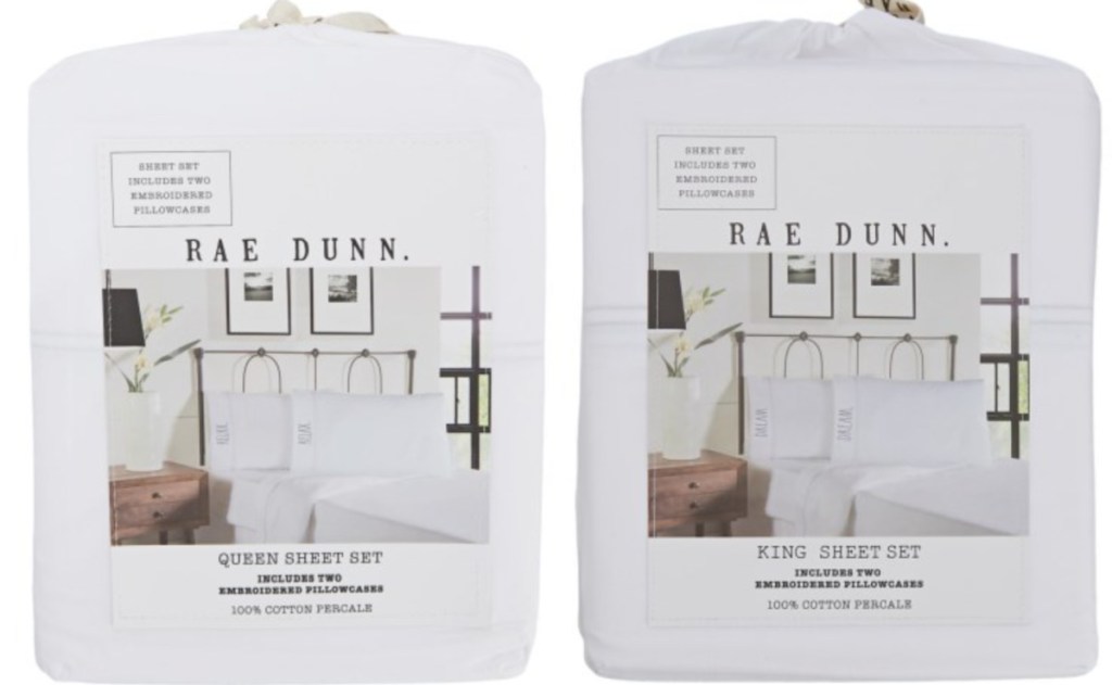 rae dunn queen and king sheet sets