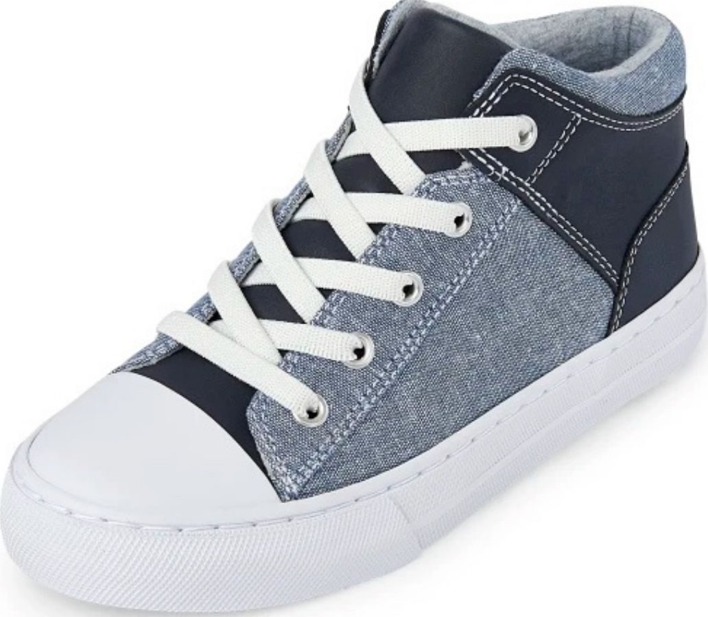 The Childrens Place Boys Denim High Top Sneaker