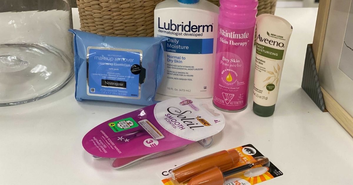 group of beauty products at Target
