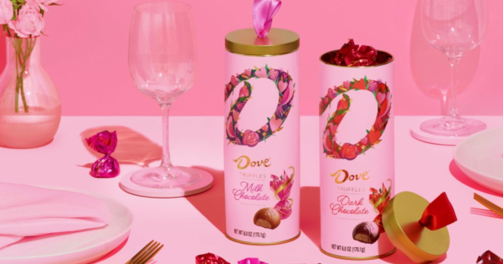 dove dark chocolate truffle tins