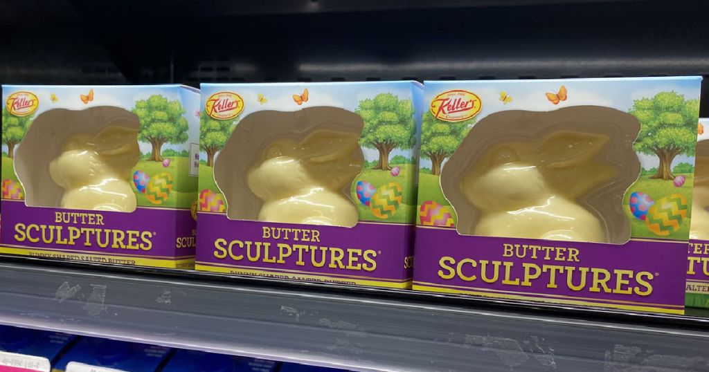 butter bunnies in dairy case