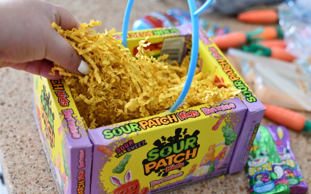 sour patch kids basket