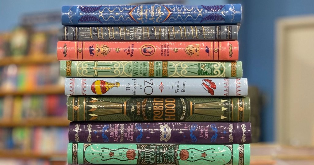 stack of collectible children's books at barnes & noble