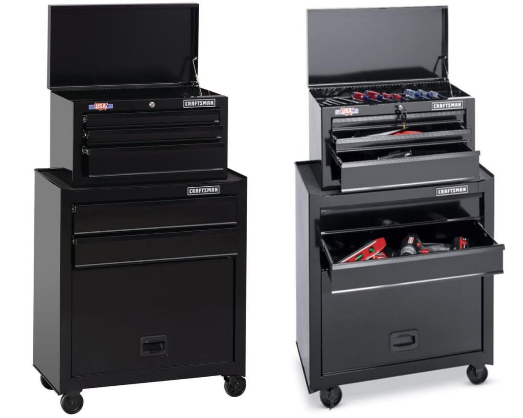 2 views of Craftsman 5-Drawer Tool Center