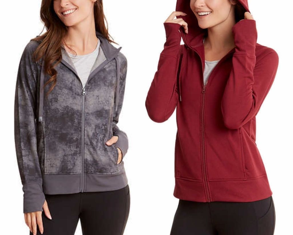 ladies wearing Danskin Full Zip Hoodie