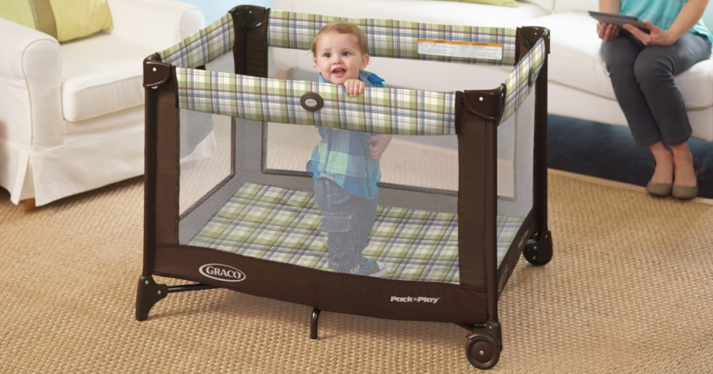 Toddler in pack n play