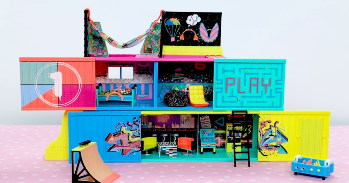 Full L.O.L. Clubhouse playset open with accessories