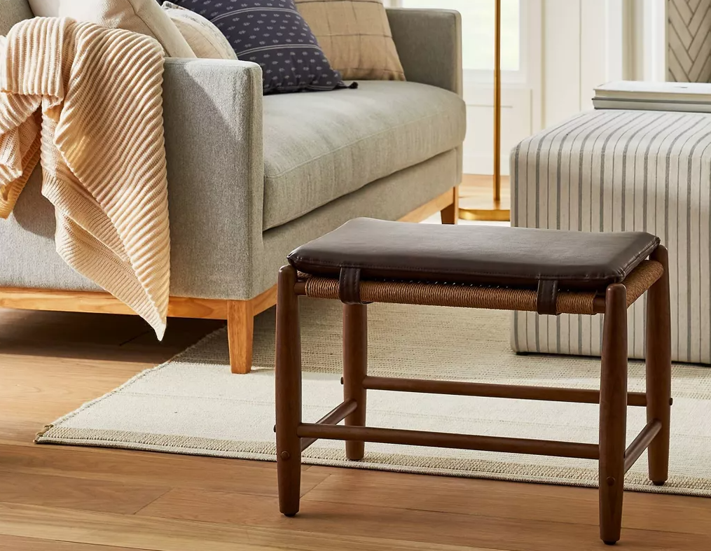 ottoman next to a couch