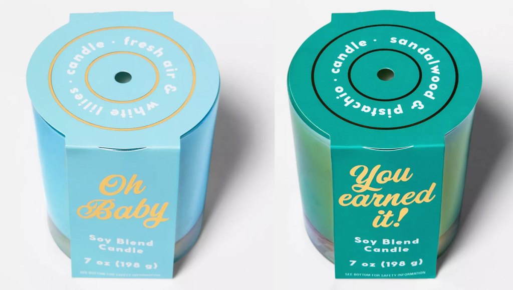 two single wick candles