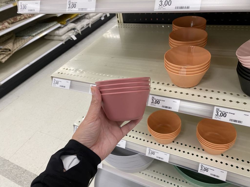 hand holding a Room Essentials Mini Bowl