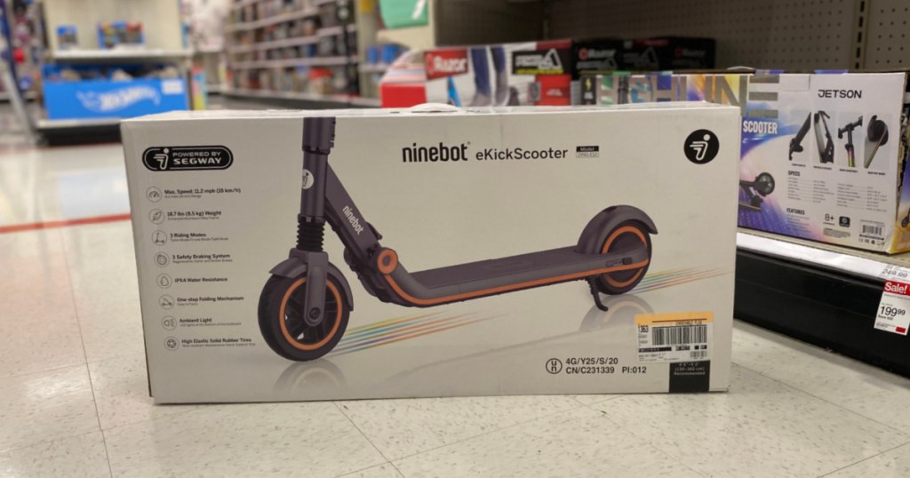 electric scooter in aisle 